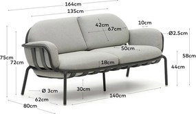 Jasnoszara sofa ogrodowa Joncols – Kave Home