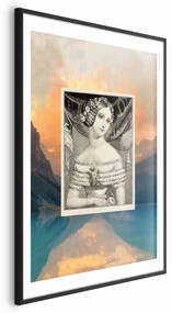 Plakat Retro portret 29,7x42 cm z ramą czarną z marginesem ARTGEIST B