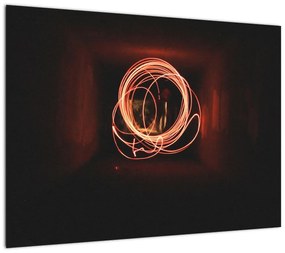 Obraz na szkle - linie w tunelu (70x50 cm)
