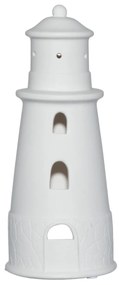 Porcelanowy lampion w kształcie latarni morskiej, 27 cm