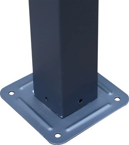 Outsunny Pawilon Różany Metalowy Pergola Łukowa Odporna na Warunki Pogodowe 3x3x2.3m | Aosom PL