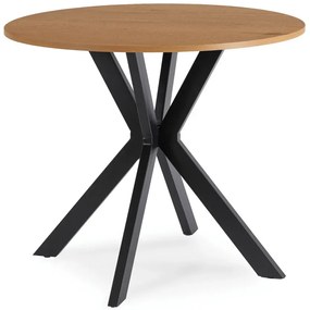 Nowoczesny stolik 80 cm dąb złoty + czarny  E5-M26