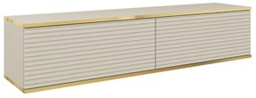 Szafka RTV KARL 3D 135cm wisząca/stojąca kaszmirowy mat  PIASKI Meble