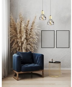 Lampa wisząca w lawendowo-złotym kolorze ze szklanym kloszem Gregory – Candellux Lighting