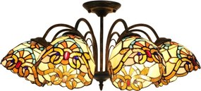 Brilagi - Przysufitowy żyrandol Tiffany witrażowy MIRABELLA 8xE27/60W/230V śr. 68 cm