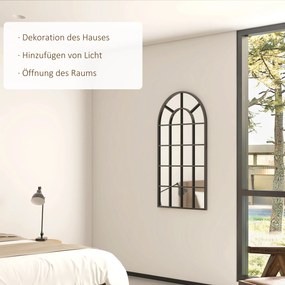 HOMCOM Lustro ścienny półokrągłe