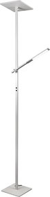Ideal - Biała metalowa lampa stojąca LED wys. 180 cm Fabas Luce - 2 lampy 40 W i 8 W ze zintegrowaną diodą LED 3000 K