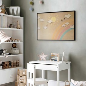 Plakat Tęczowy dzień 90x60 cm z ramą czarną bez marginesu ARTGEIST B