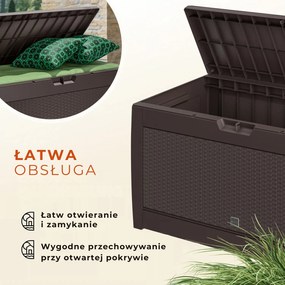 Skrzynia do przechowywania RATO, 310L, 119x48x60cm, brązowa Prosperplast