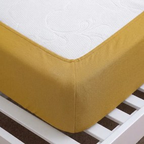4Home prześcieradło jersey IDEAL musztardowy, 140–160 x 200 cm, 140–160 x 200 cm