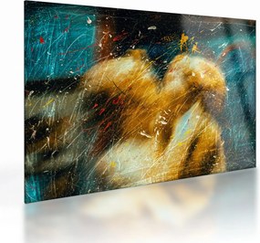 Obraz na szkle - Całujące się anioły (70x50 cm)
