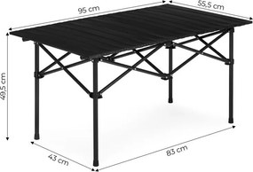 Składany stolik turystyczny Trevio 0951, 95x55,5 cm, czarny