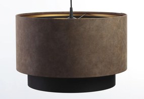 Lampa wisząca DOUBLE ZAMSZ 50 brązowa/czarna BPS KONCEPT