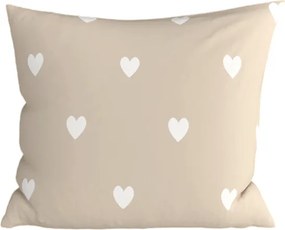 Poliestrowo-bawełniana poszewka na poduszkę HEARTILO POLY 45x45 cm, beżowy