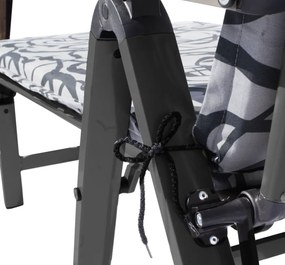 Leżak ogrodowy rozkładany ASS COMFORT - antracyt + czarny