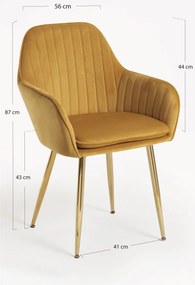 Eleganckie zote krzeso