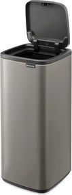 Szary stalowy kosz na śmieci otwierany na dotyk 30 l Bo Touch – Brabantia