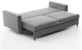 Ciemnoszara rozkładana sofa 210 cm Eva – Balcab Home