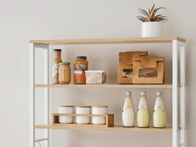Regał kuchenny LORANO 167x80 cm, biały / dekor dąb