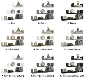 Zestaw białych półek ściennych - Baffic 3X