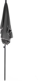 Outsunny Parasol Ogrodowy Składany Ochrona UV Szary Czarny Stylowy i Praktyczny do Ogrodu Balkonu Plaży | Aosom PL