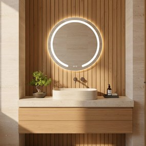 Lustro ścienne LED 50cm Modern