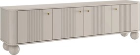 Szafka RTV Vesper 4D 187 cm - kaszmir / złote uchwyty / nogi kule