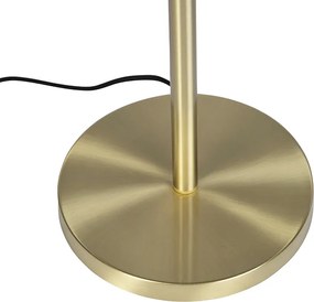 Lampa podłogowa Botaniczna mosiądz z zielonym abażurem 40 cm - Simplo