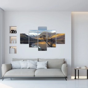 Obraz - Góry nad jeziorem (125x70 cm)