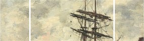 Obraz - Eugène Boudin, Ship on the Touques, reprodukcje (170x50 cm)