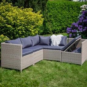 Zestaw mebli ogrodowych technorattanowych Chloe beżowy PATIO