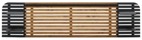 Czarny zagłówek z drewna sosnowego 240x62 cm Dimas – Marckeric