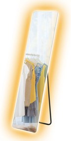 HOMCOM Lustro całociałowe z LED, sterowanie dotykowe, regulacja jasności, bezramowe, 40 x 150 cm