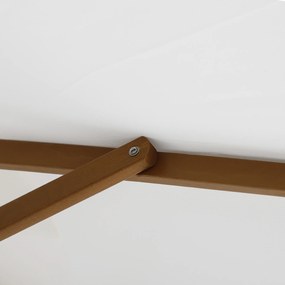 Outsunny Parasol Ogrodowy Zewnętrzny 3-stopniowy Bambus i Poliester 180 ㎡ Kremowy Ochrona UV Ø25x23m | Aosom PL