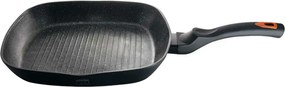 Patelnia grillowa z silikonowym uchwytem typu soft touch D7-S69