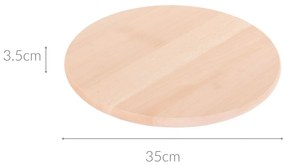 Obrotowa taca do serwowania, drewno bukowe, Ø  35 cm