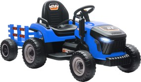 AIYAPLAY Elektryczny Traktor Dla Dzieci, Traktor Na Baterie z Pilotem, Soft-Start, dla Dzieci w Wieku 3-8 Lat, Niebieski