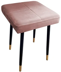 Taboret SQUARE 2 MG VELVET różowy ATOS