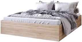 Skandynawskie łóżko z podnoszonym stelażem dąb sonoma 120x200 H0-Z71