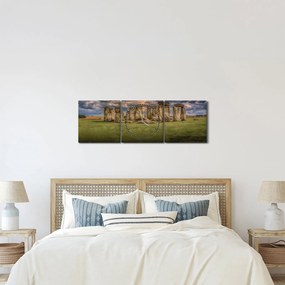 Obraz Stonehenge (z zegarem) (90x30 cm)