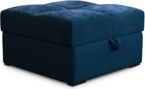 PROMOCJA Granatowy taboret ZENOVA z miejscem na przechowywanie 65x65 cm II. klasa jakości