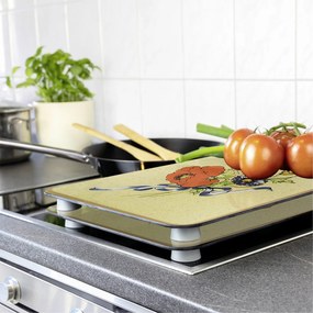 Płyty ochronne na kuchenkę FLOWERS, 2 sztuki, szklane