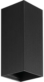 FARO 40566 - Kinkiet SOLE 2xGU10/8W/230V czarny wcięta kanciasty