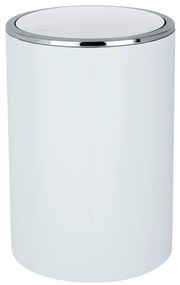WENKO 22554100 - Kosz INCA 18,5x25,5 cm biały/błyszczący chrom