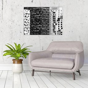Obraz architektury czarno-białej (70x50 cm)