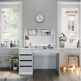 Toaletka biały/złoty 120x55x75 sherry