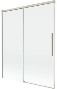 Mexen Rox parawan nawannowy 2-skrzydłowy rozsuwany 140 x 150 cm, transparent, nikiel szczotkowany - 8C9-140-001-97-00