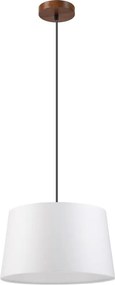 Lampa wisząca na lince AIDA 1xE27/60W/230V śr. 35 cm dąb/orzech/biała