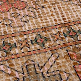 Różowo-pomarańczowy dywan z mieszanki juty tkany ręcznie 60x230 cm Lana Jute – Flair Rugs