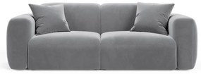 Szara aksamitna sofa 220 cm Strino – Cosmopolitan Design